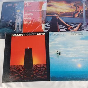 Jazz 33Rpm 5 LP Lot Chick Corea Gary Burton Deodato Duke Ellington Woody Herman